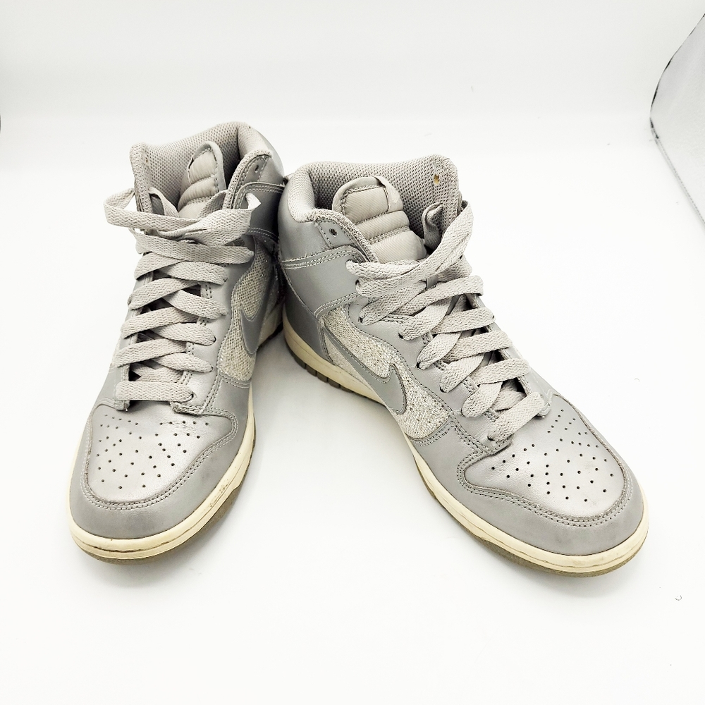 Nike Dunk High 325203-001 Metallic Silver Sparkle